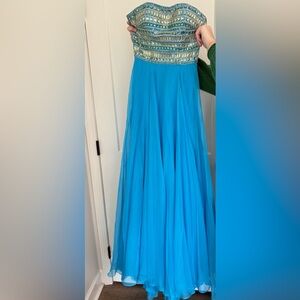 Sherri Hill Bright Blue Dress